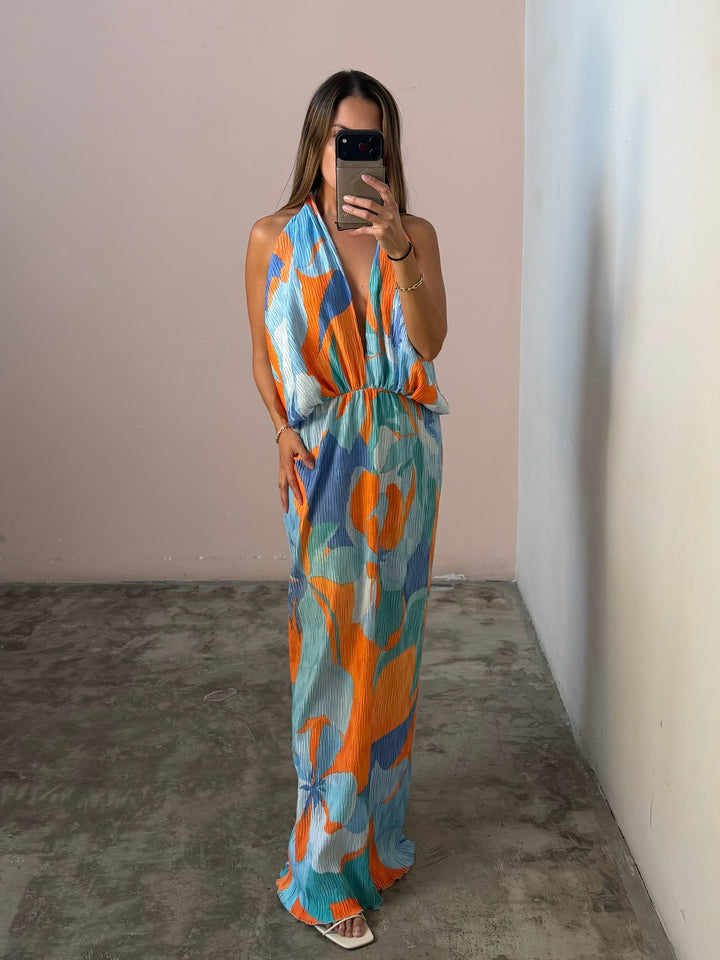 Riviera Sleeveles Gown Capri Orange