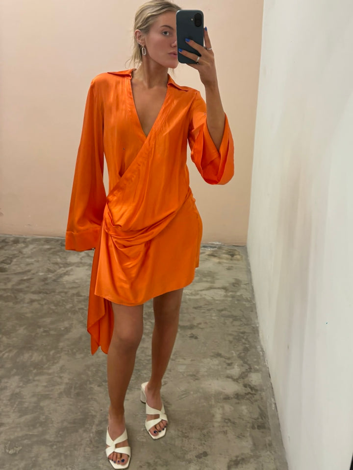 Elaina Wrap Mini Dress