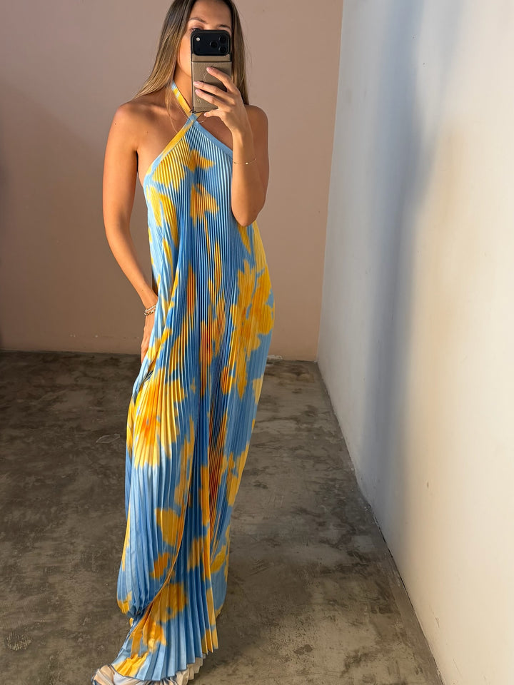 Deesse Gown Jardin Blue