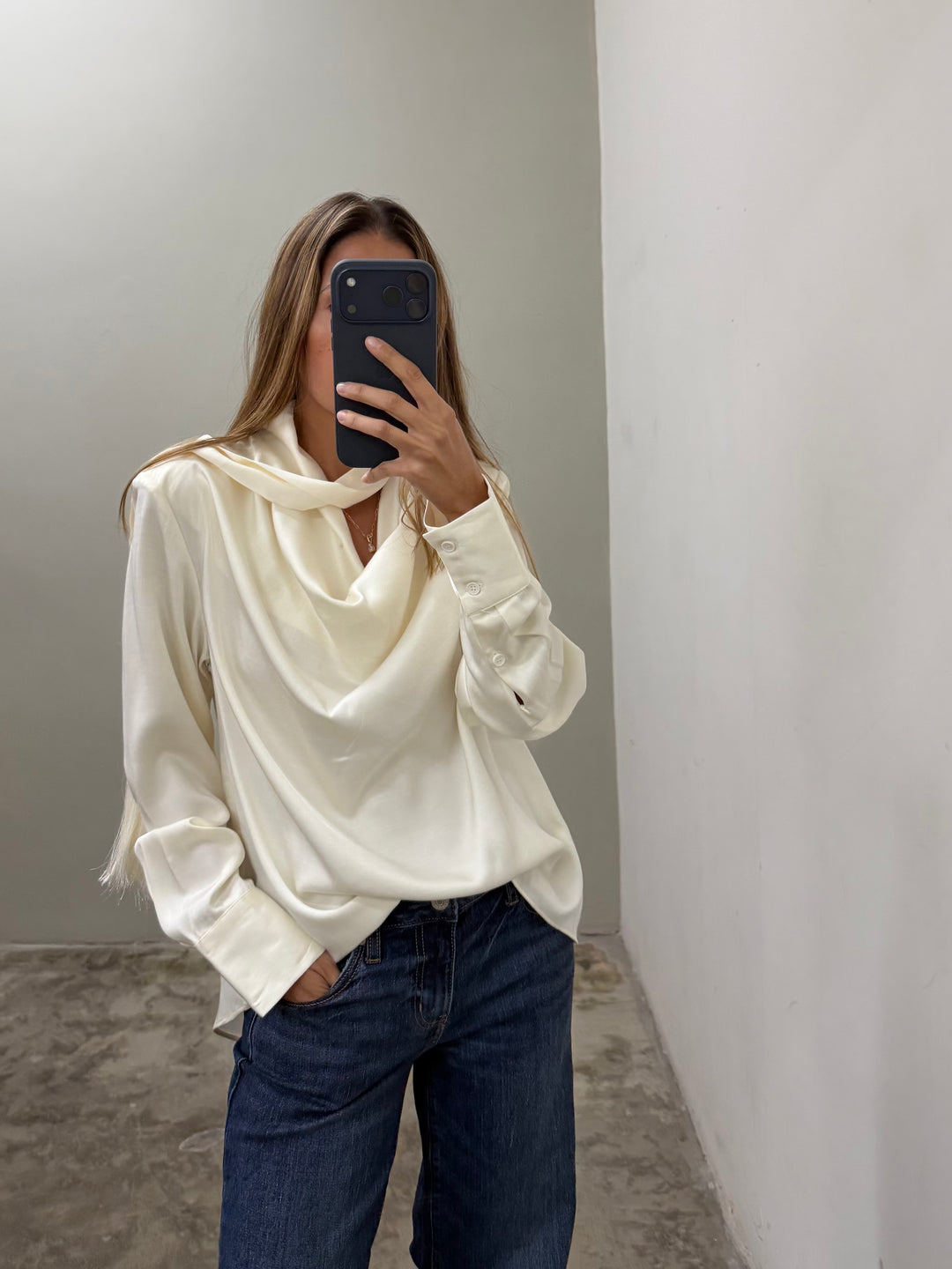 Celeste Silk Top