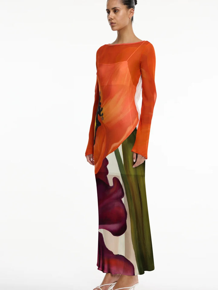 AUGUST LONG SLEEVE MAXI DRESS