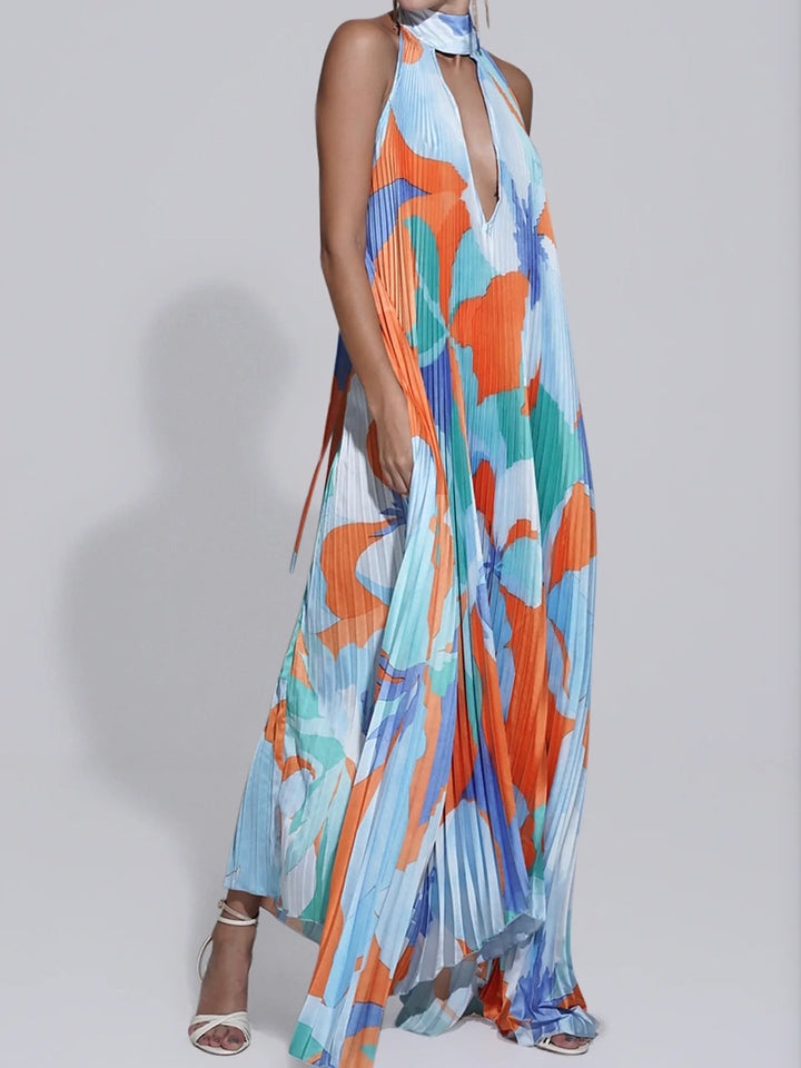 Opera Gown Capri Print Orange