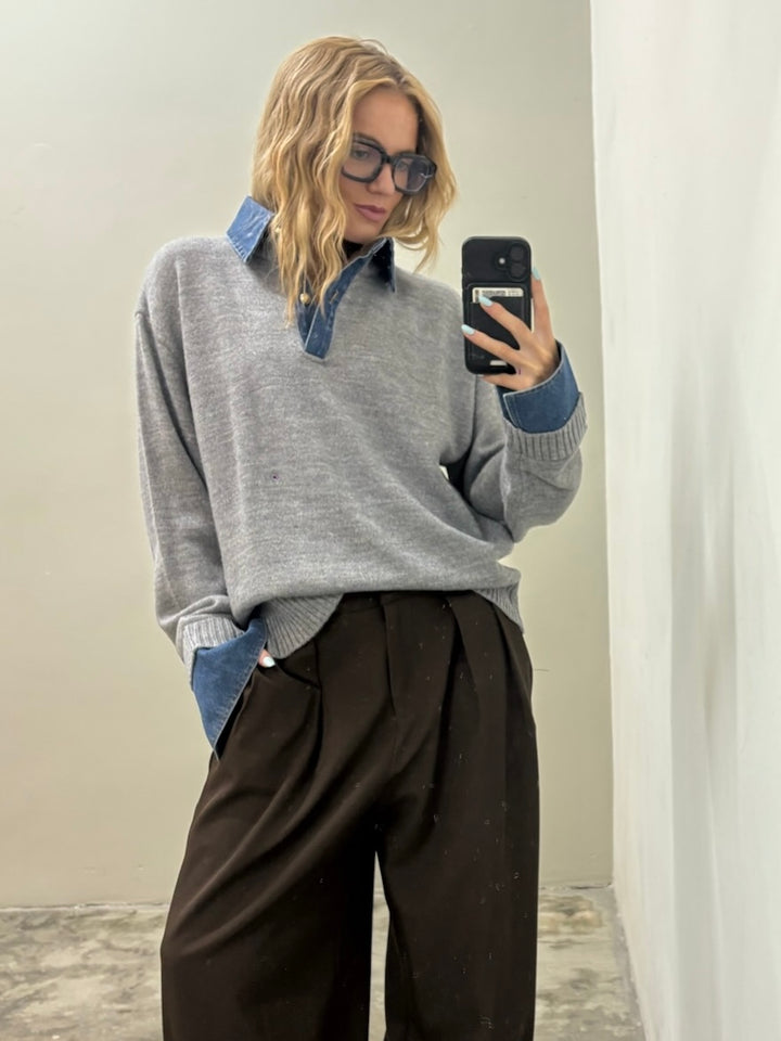 Abi Grey Sweater