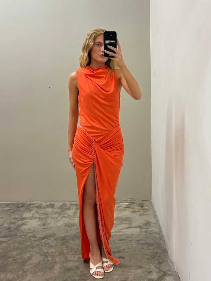 Rufaya Orange Maxi Dress