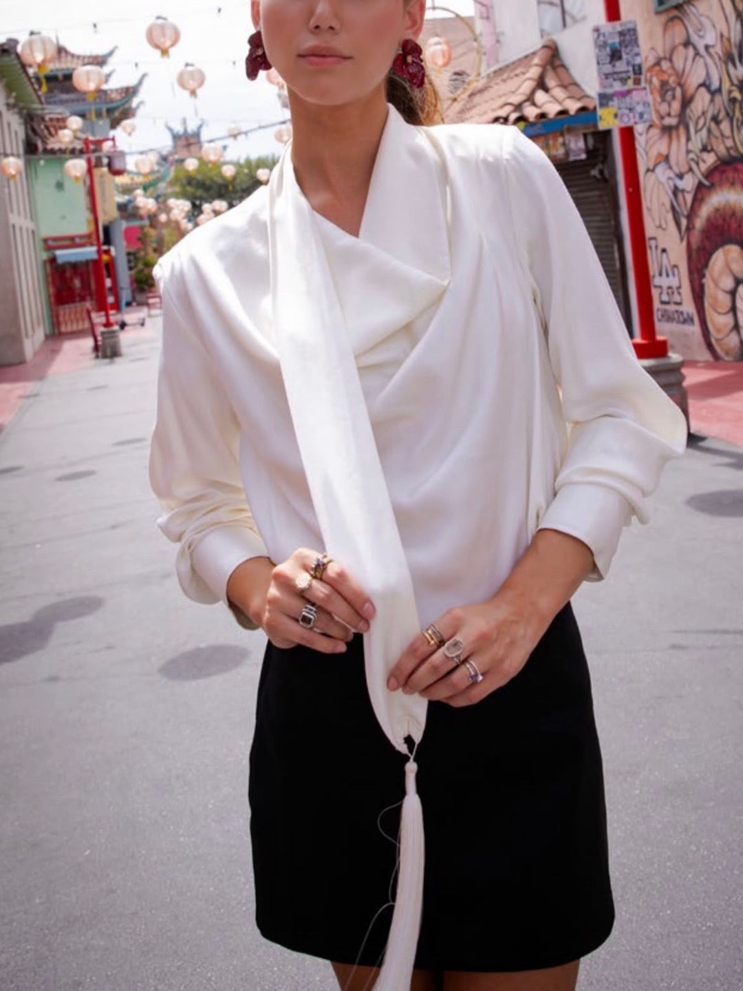 Celeste Silk Top