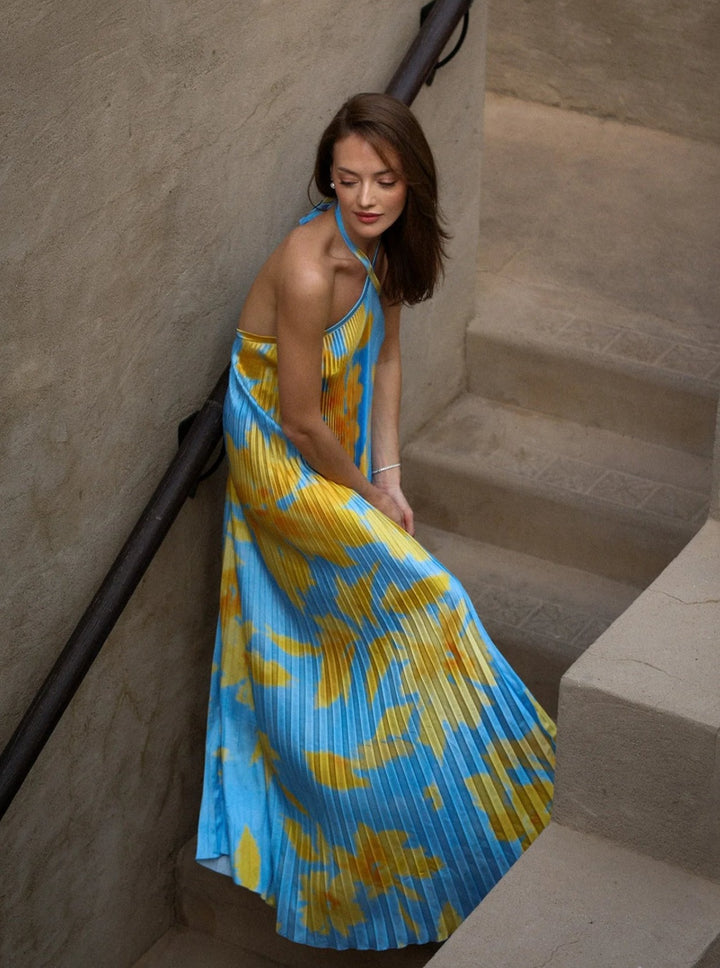 Deesse Gown Jardin Blue