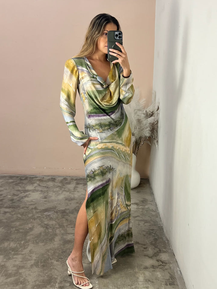Bianca Marble Long Dress