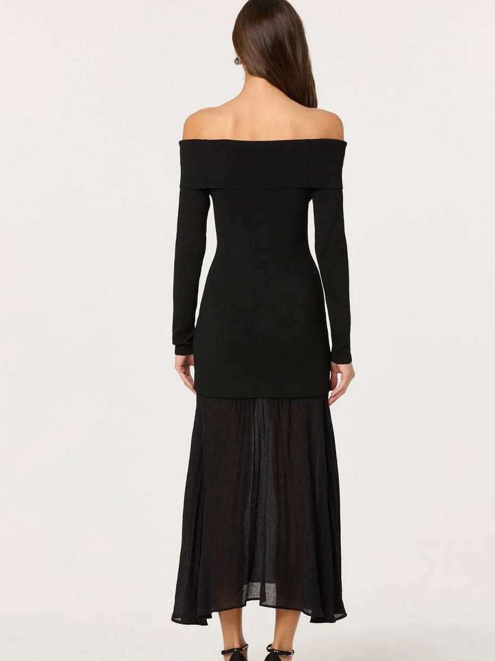 Lidia Mixed Media Maxi Dress