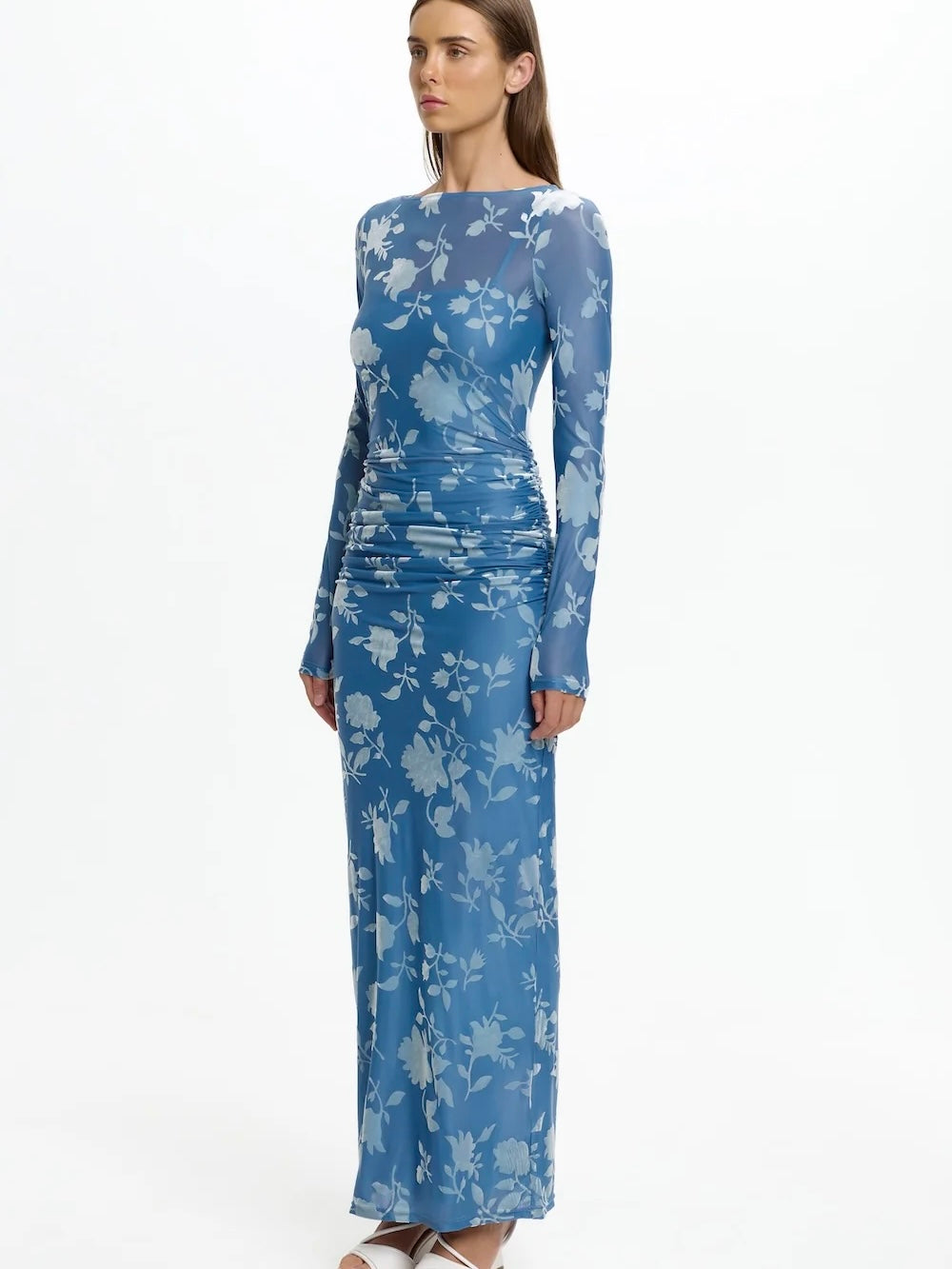 Edina Long Sleeve Blue Dress