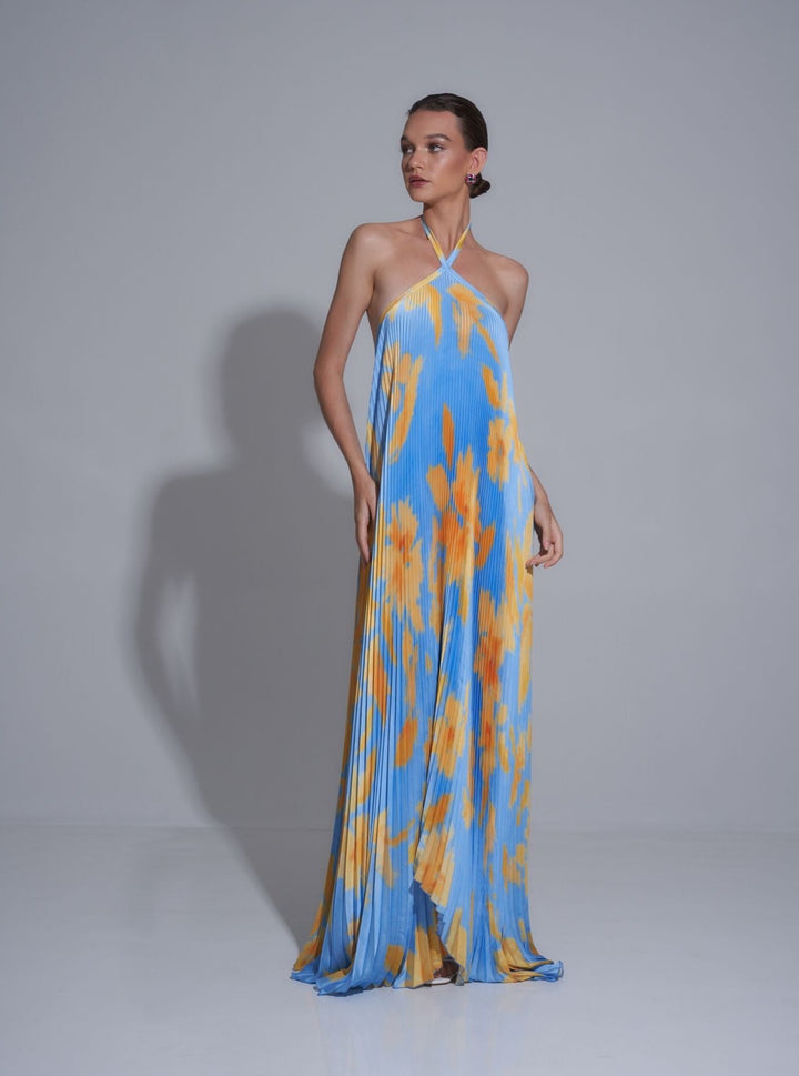 Deesse Gown Jardin Blue