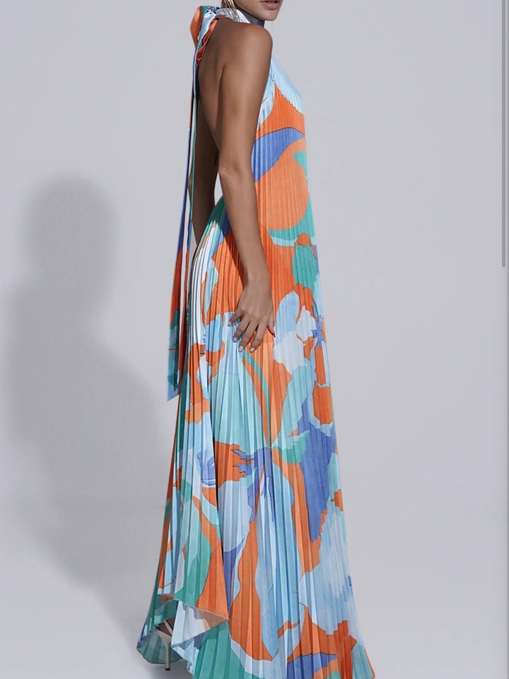 Opera Gown Capri Print Orange