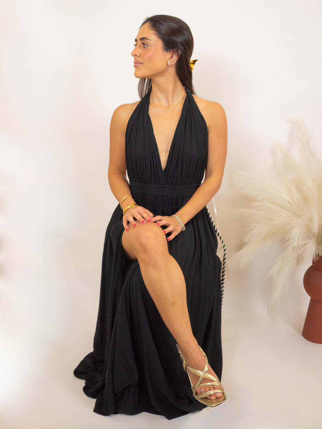 Makena Black Dress