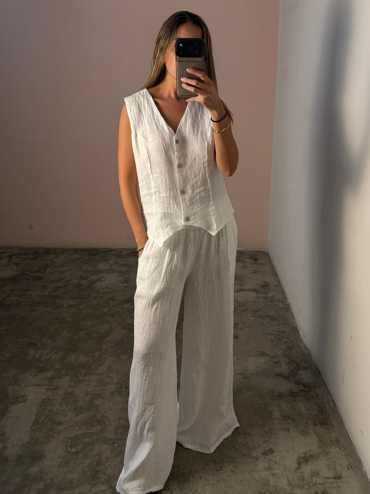 Minaur Linen White Set