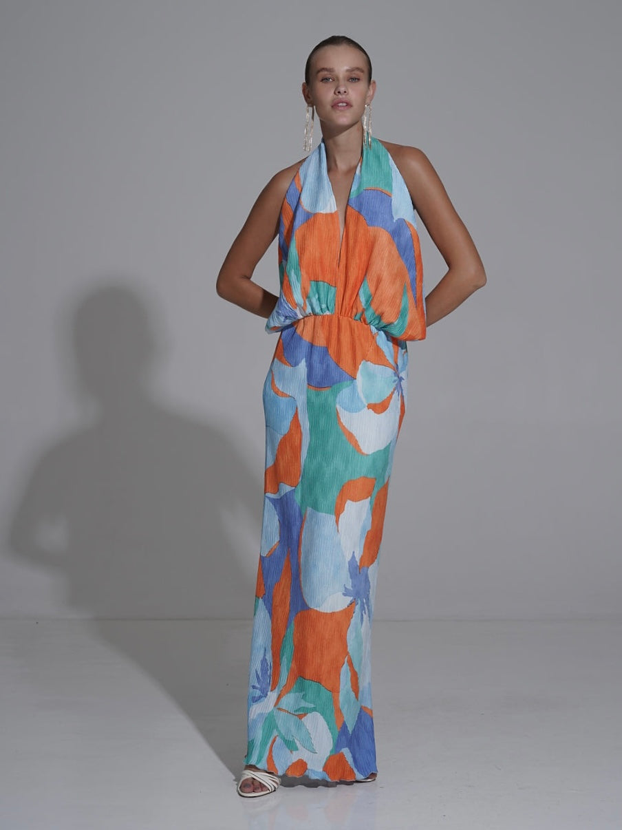 Riviera Sleeveles Gown Capri Orange