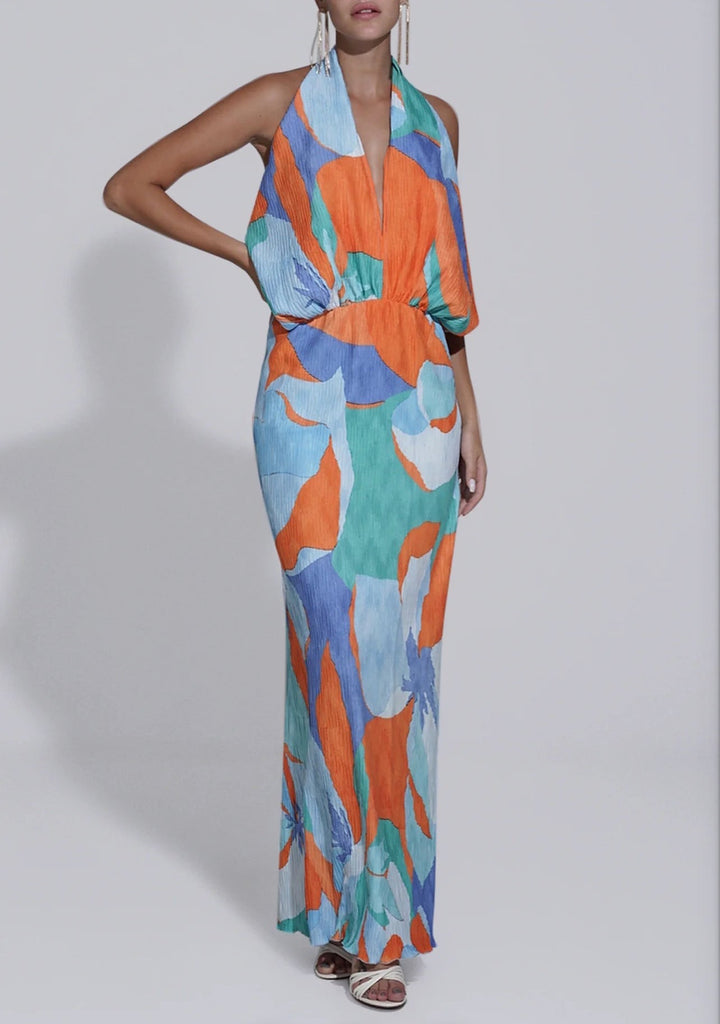 Riviera Sleeveles Gown Capri Orange