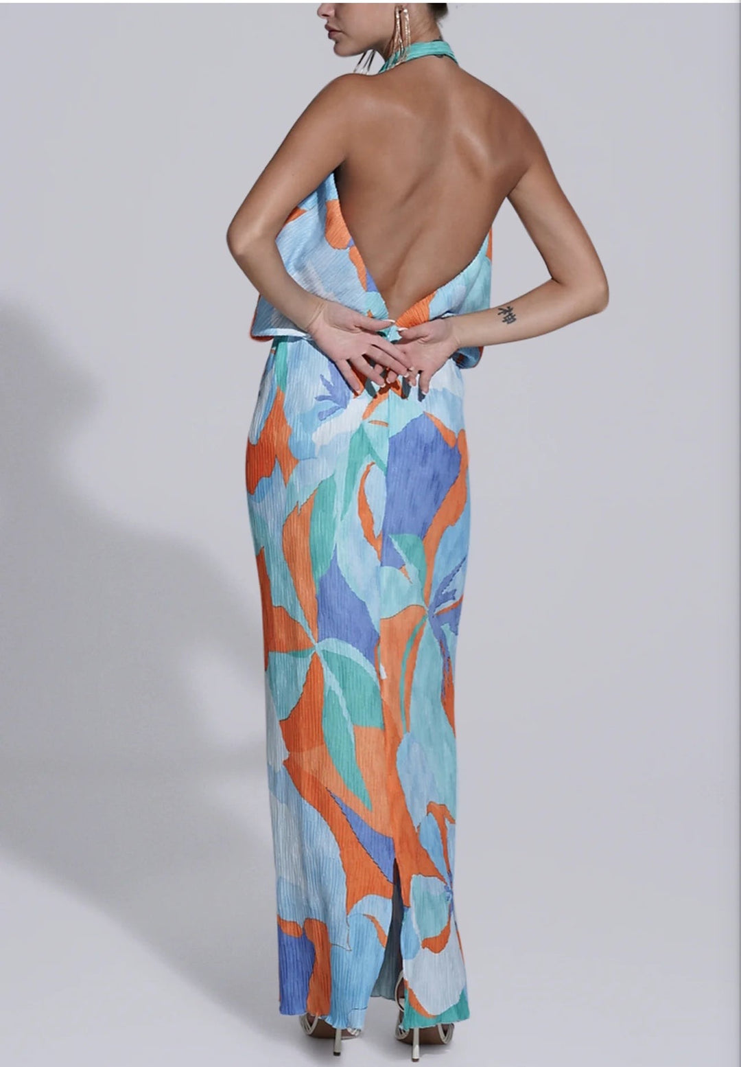 Riviera Sleeveles Gown Capri Orange