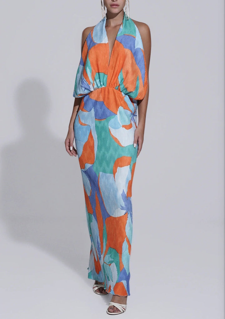 Riviera Sleeveles Gown Capri Orange